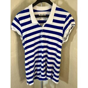 Y2K Vintage Old Navy Striped Polo Shirt - Size XXL